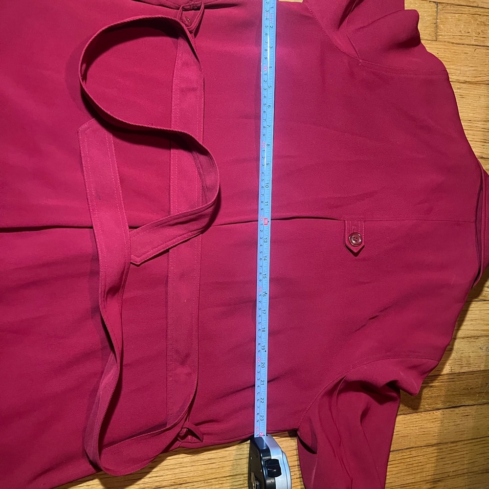 Gallery Womens Trench Coat Cotton Blend Red Size L - Picture 11 of 16